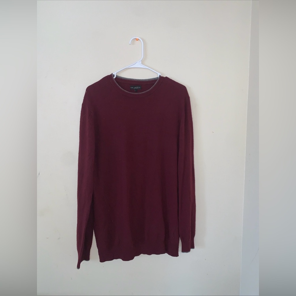 Emi Maglia Burgundy Crew Neck Pullover Sweater Men’s Size Large